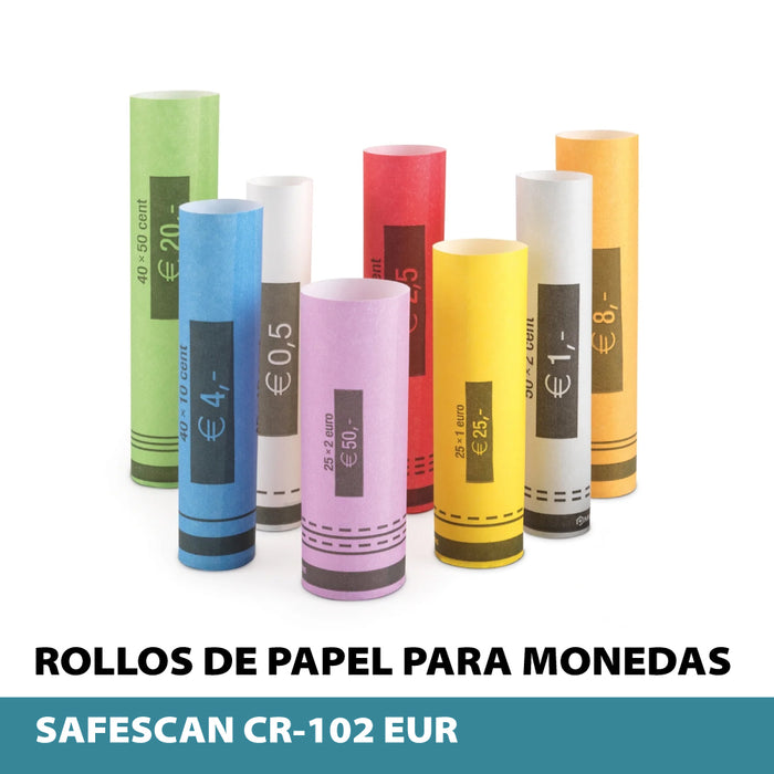 SAFESCAN CR-102 EUR Rollos de papel para monedas (EUR)