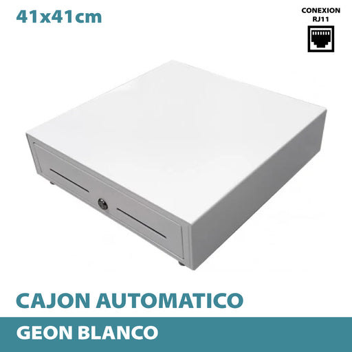 Cajón portamonedas automatico - electrico Geon Blanco (41 x 41 cm)