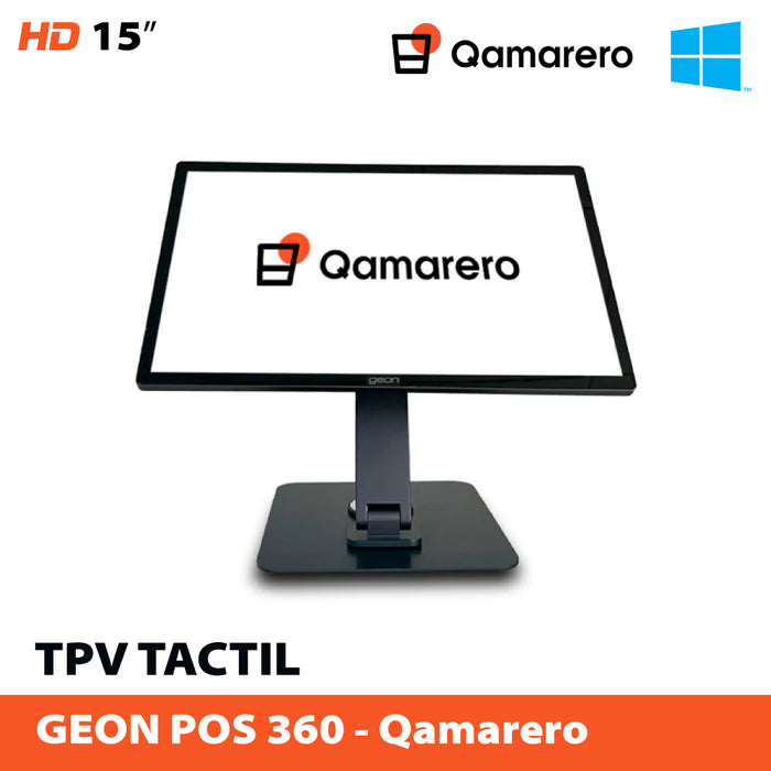 TPV Tactil 15" Geon Pos 360 8 Gb Ram / 128 Gb ssd WINDOWS con configuración específica para Qamarero