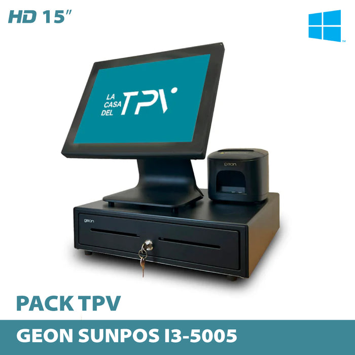 Pack TPV Geon Sunpos I3 8 Gb Ram / 128 GB ssd Windows