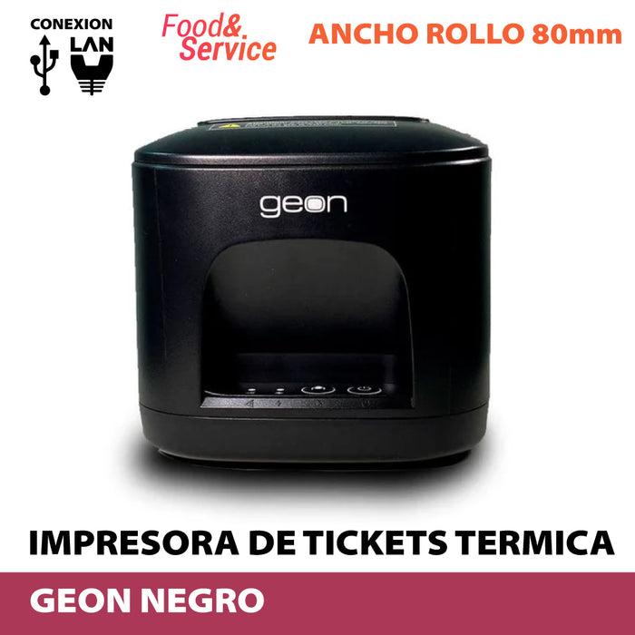 Impresora tickets térmica Geon  USB + Ethernet con configuración específica para Food&Service