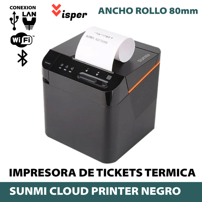 Impresora Cloud Printer 80 mm USB + RJ11 + Wifi + Bluetooth con configuración específica para Visper