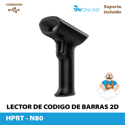 Lector de Códigos de Barras Imager 2D marca HPRT modelo N80 para TPVONLINE