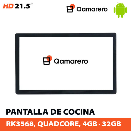 Pantalla de cocina Android 21.5 KDS  con configuración específica para Qamarero