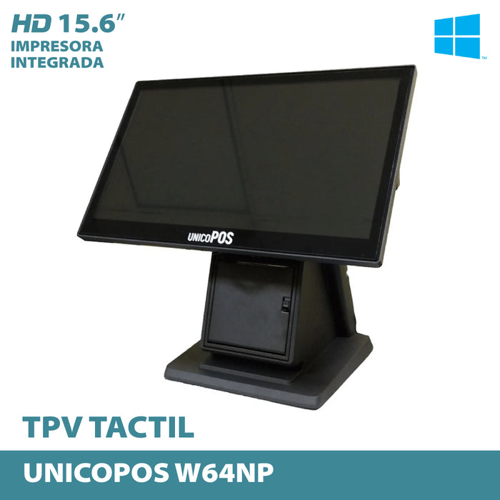 TPV en entorno Windows con impresora integrada marca UNICOPOS modelo W64NP