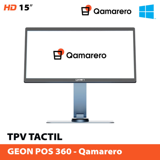 TPV Tactil 15" Geon Pos 360 8 Gb Ram / 128 Gb ssd WINDOWS con configuración específica para Qamarero