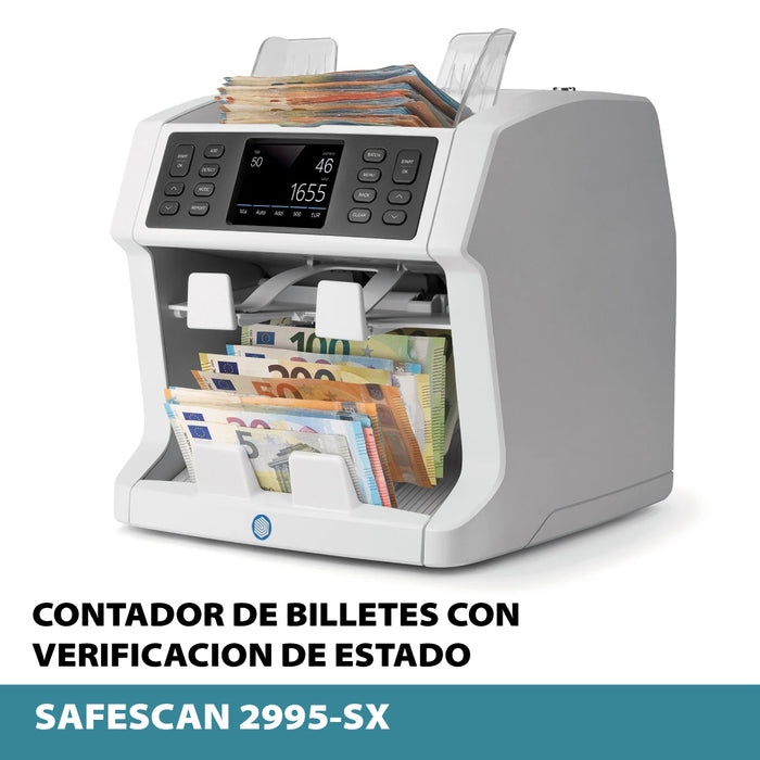 SAFESCAN 2995-SX Contadora de Billetes con Verificación de Estado