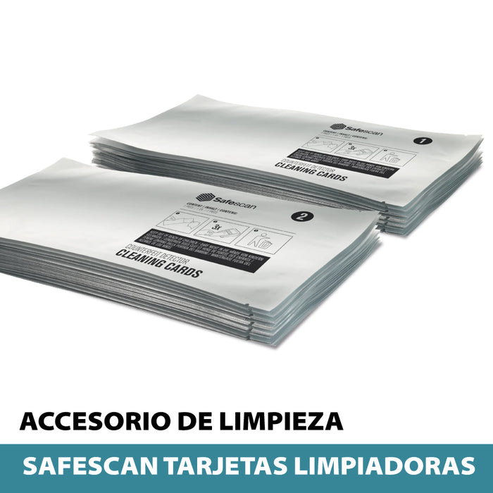 SAFESCAN Set de tarjetas de limpieza para los detectores automáticos