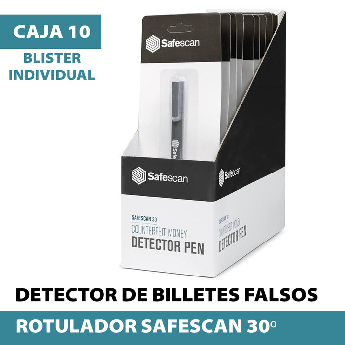 SAFESCAN 30º Caja de rotuladores para detección de billetes falsos