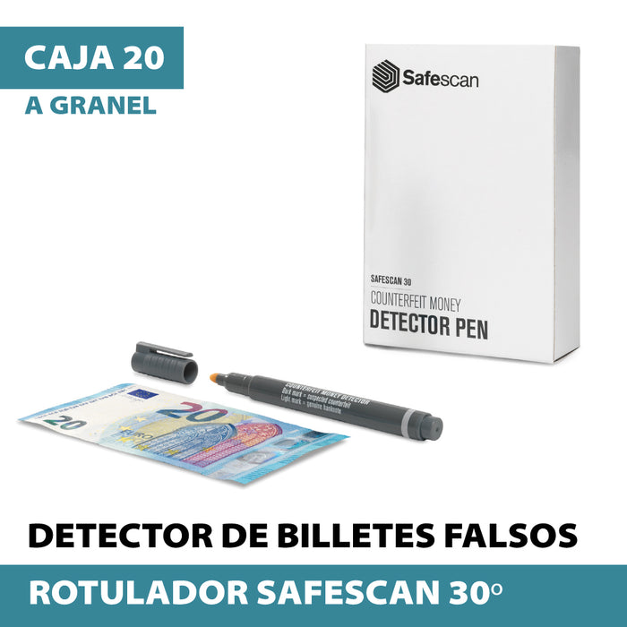 SAFESCAN 30º Caja de rotuladores para detección de billetes falsos