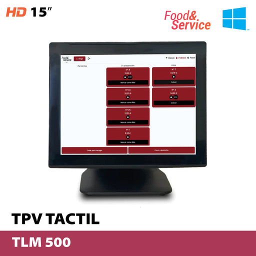 TPV 15" Windows Sunpos 8 GB Ram / 128 GB con configuración específica para Food&Service