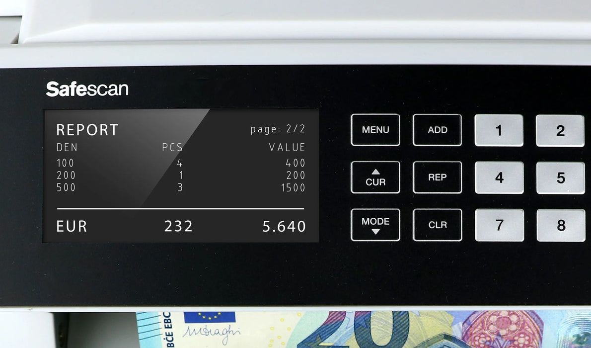 SAFESCAN 2465-S Contador de valor de billetes