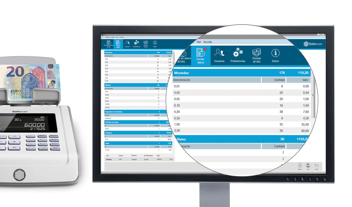 SAFESCAN MCS Software para el conteo