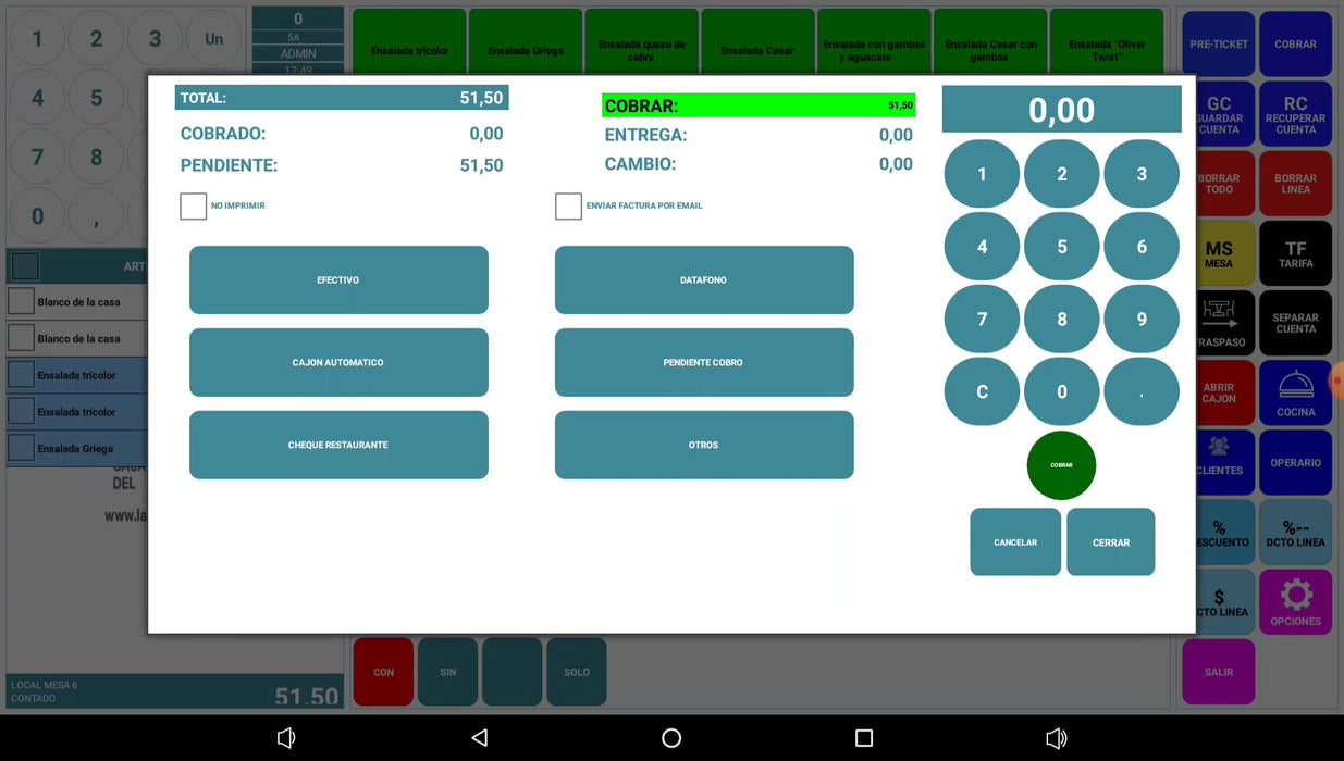 Software Easy Pos Pro Hosteleria Android